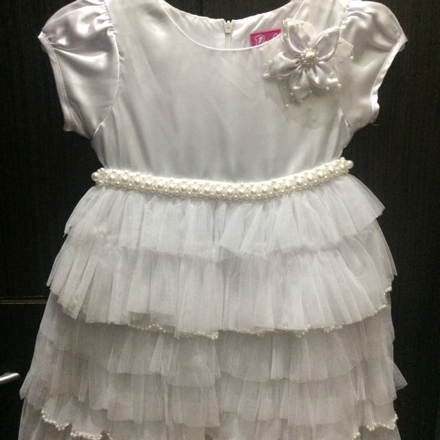 Barbie White Dress, Babies & Kids, Babies & Kids Fashion on Carousell
