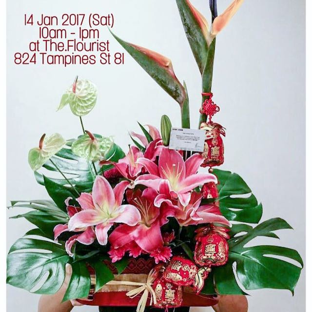 Chinese New Year Floral Arrangement Workshop Design Craft Others On Carousell