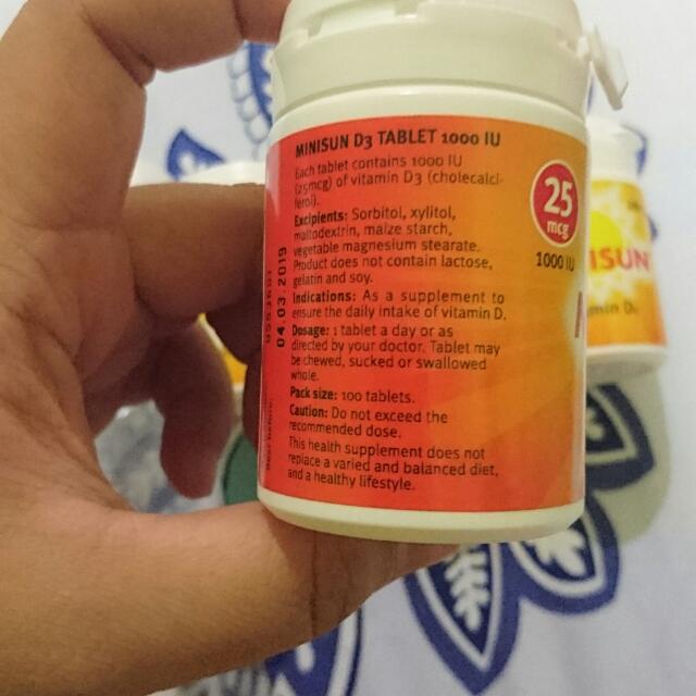 Colecalciferol (Vitamin D 3) Minisun, Health & Nutrition, Health