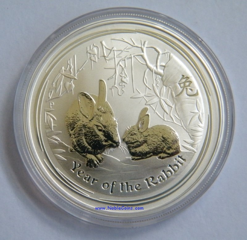 Series II from Perth Mint in Australia 2011 Lunar Rabbit 1 oz Silver Coin