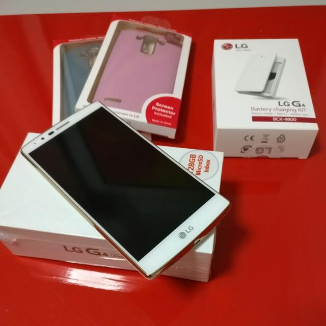 White Lg G4 Dual Sim With Warranty Condition 8 10 Mobile Phones Tablets Android Phones Lg On Carousell