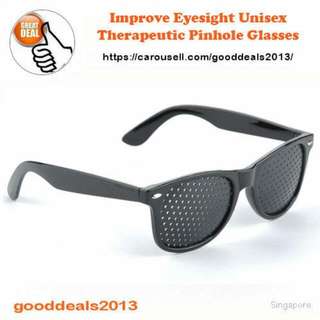 Improve Eyesight Therapeutic Unisex Pin hole Glasses / Spectacles for Vision Care (Suitable for Adults & Children) [Design 2]