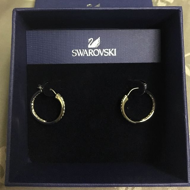 BN Swarovski Earring Summerset Hoop Pierced Earrings Women s Fashion Jewelry Organisers Earrings on Carousell