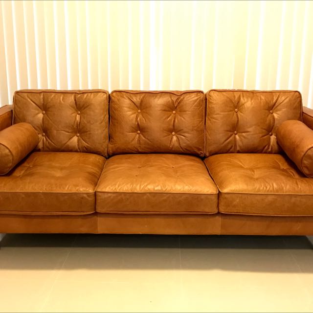 Freedom Copenhagen 2 5 Seat Leather Sofa Home Furniture