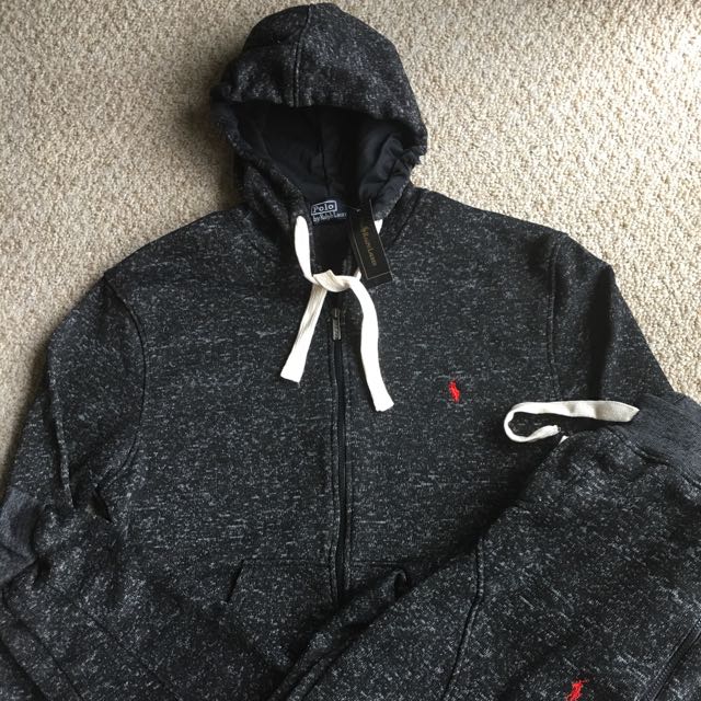 polo hoodie and sweatpants set