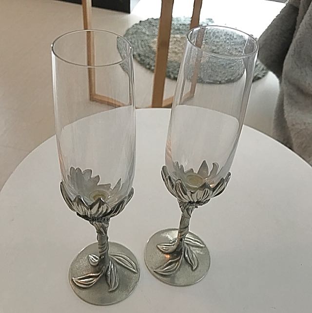 Royal Selangor Pewter Tulip Wine Glasses (x10) - Wine & Champagne