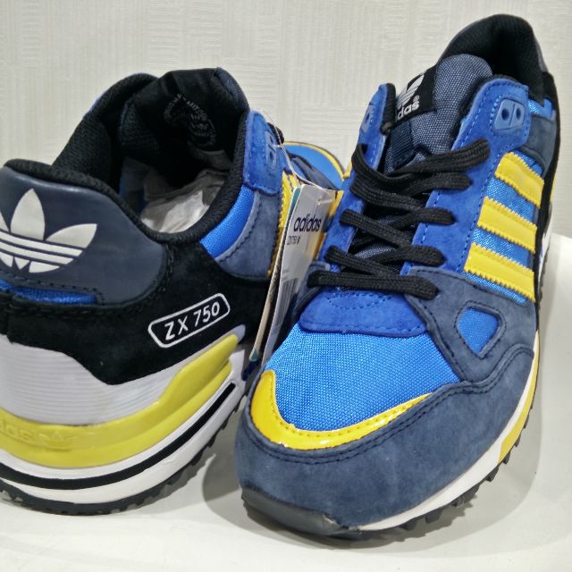 Sepatu Adidas Zx750 Blue Yellow 421601 Fesyen Wanita Sepatu Di