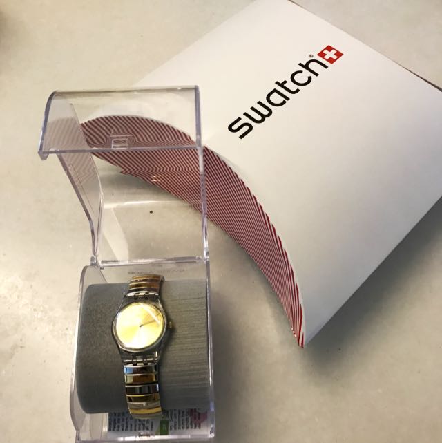 Gold and discount silver strap watch