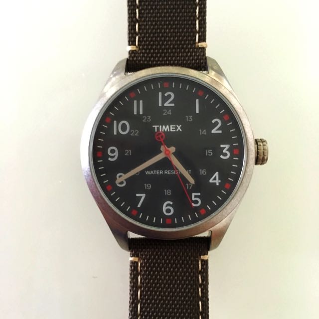 Timex T2N349 With Original genuine Leather Strap