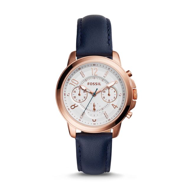 U.P. 289 Fossil ES4040 Gwynn Chronograph Indigo Dyed Leather Watch Mobile Phones Gadgets Wearables Smart Watches on Carousell