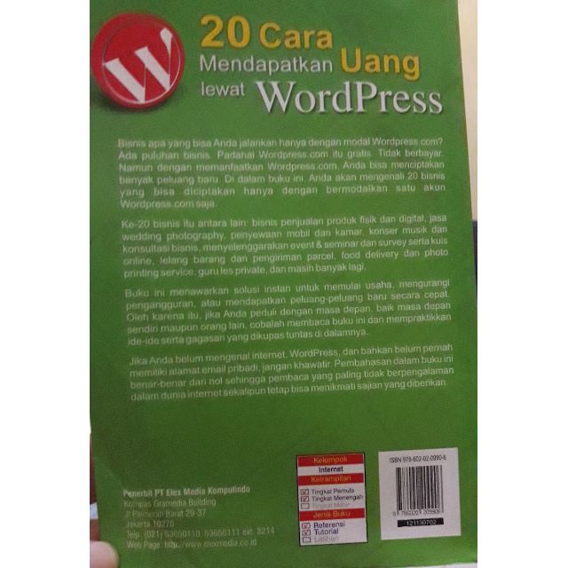 Buku Murah 20 Cara Mendapatkan Uang Lewat Wordpress