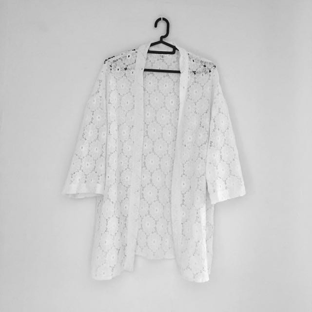 Lace throw over cardigan online