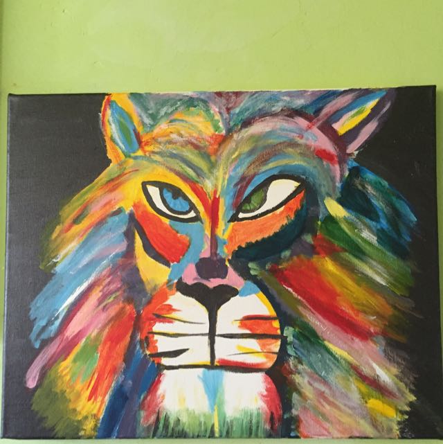 Lion Canvas Painting Acrylic Design Craft Art Prints On