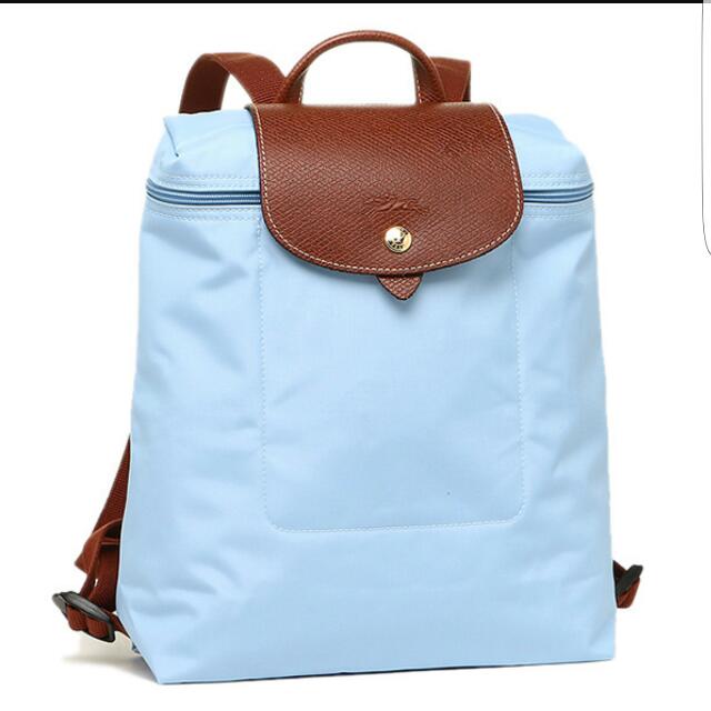 longchamp backpack light blue