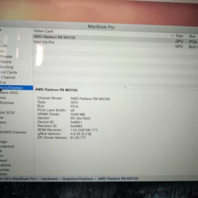 Amd radeon r9 clearance m370x 2048 mb