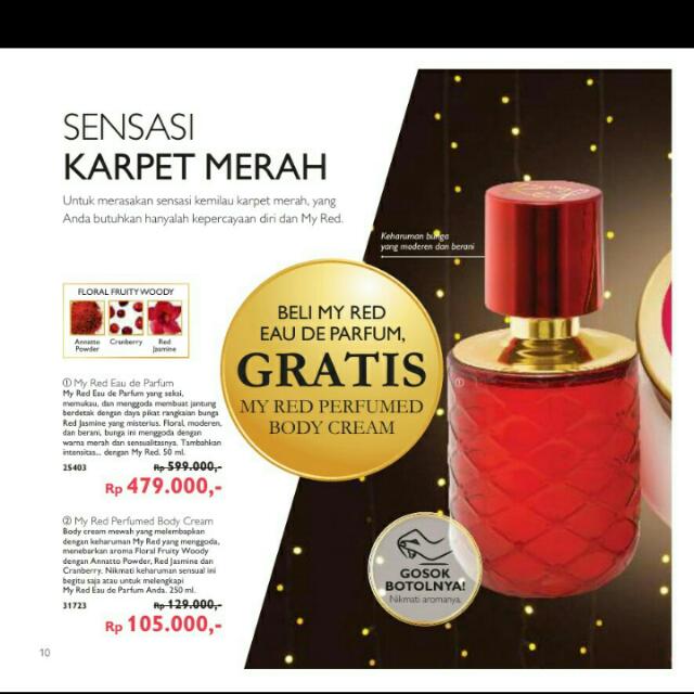 My Red Parfum By Oriflame Kesehatan Kecantikan Parfum Kuku Lainnya Di Carousell