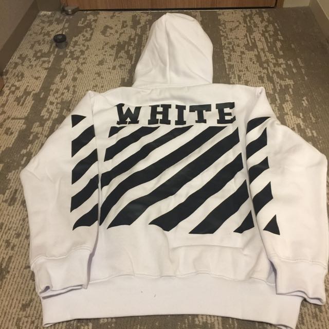Off white sales hoodie classic stripes
