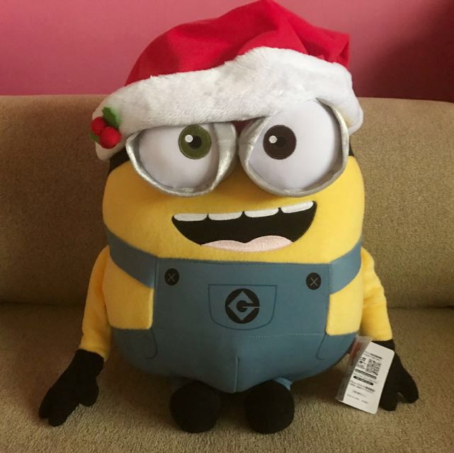 christmas minion stuffed animal