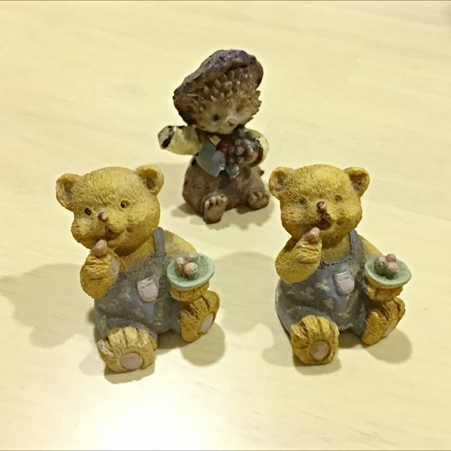Teddy Bear Figurines Home Decor, Furniture & Home Living, Home Decor