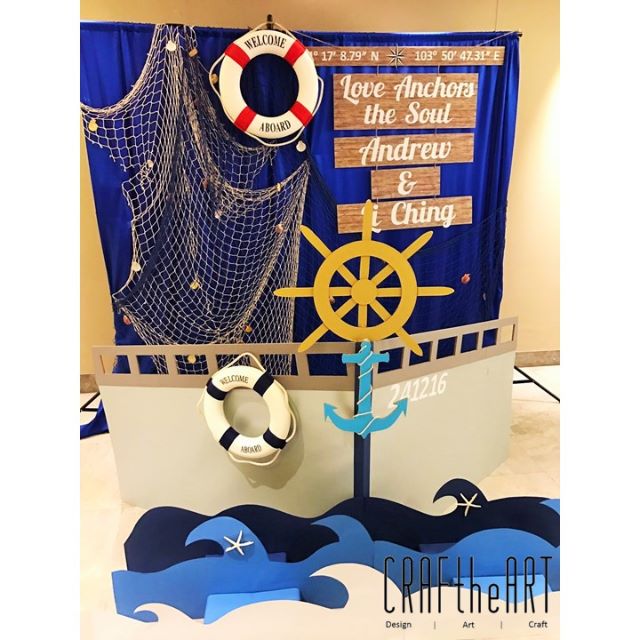 Wedding Photo Booth Backdrop - Nautical Themed, Hobbies & Toys