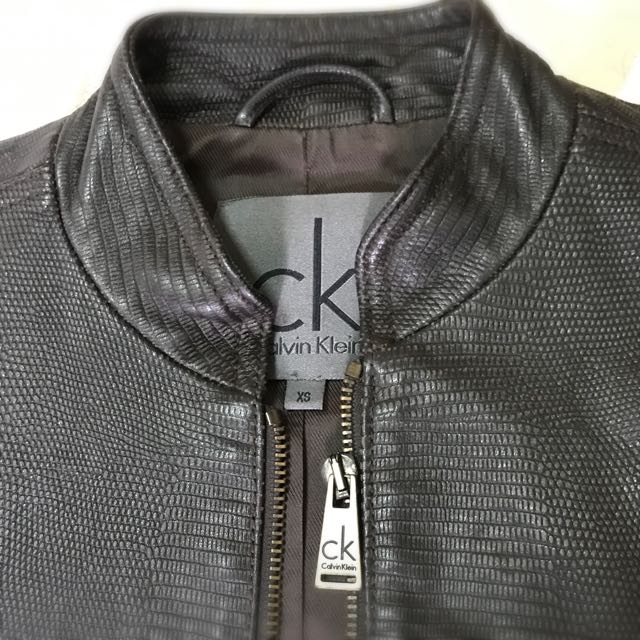 Calvin klein genuine leather jacket online