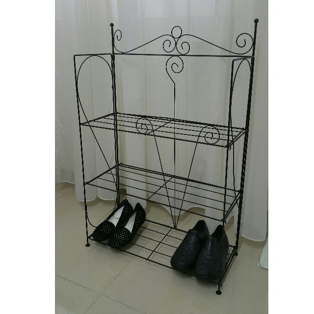 metal shoe rack with cover
