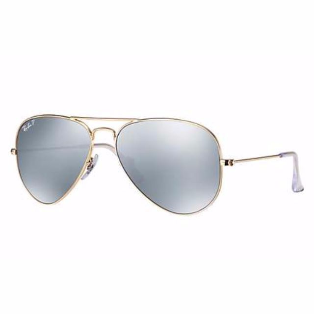 Rayban Aviator Polarized Silver Flash 