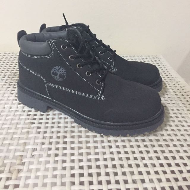 low cut black timberland boots
