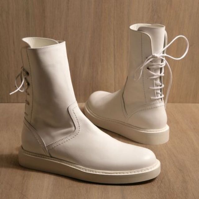 ann demeulemeester vitello backlace boots