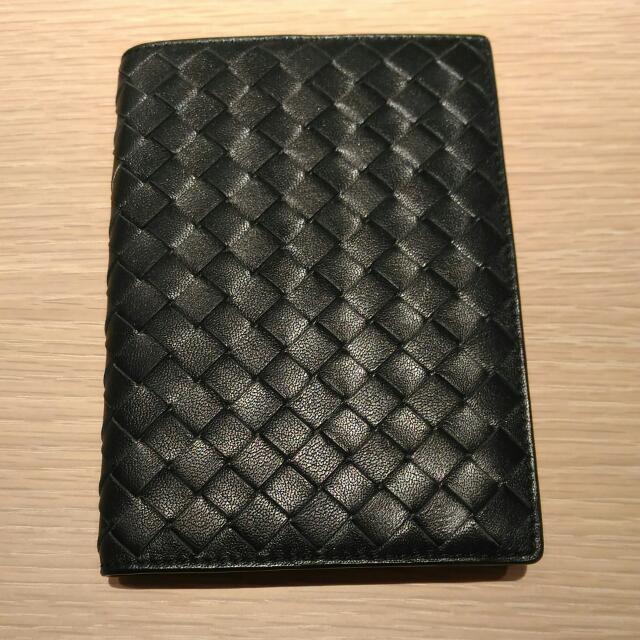Bottega Black Passport Cover, Luxury, Bags & Wallets on Carousell