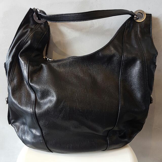 Calvin Klein Jeans Ck Black Leather Shoulder Bag Women S Fashion