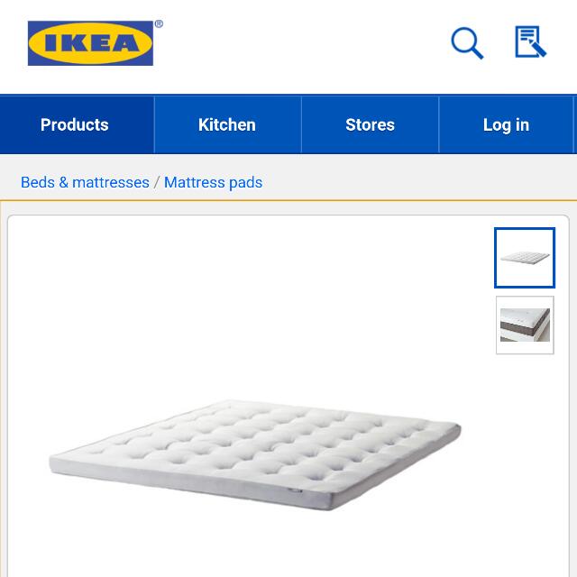 Ikea Mattress Topper, Furniture & Home Living, Furniture, Bed Frames