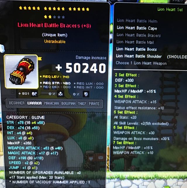 Maplestory Lionheart Glove, Video Gaming, Video Game Consoles, Others on Carousell