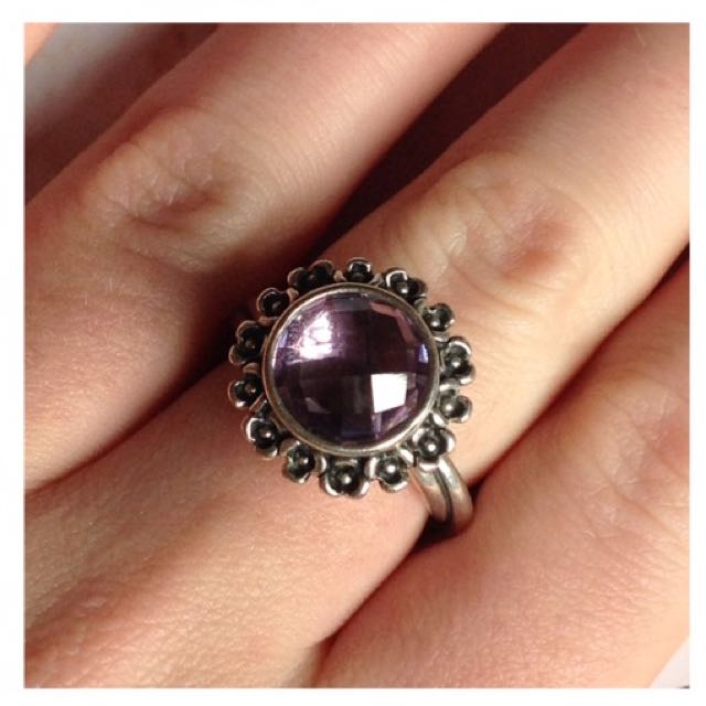 Pandora sales amethyst ring