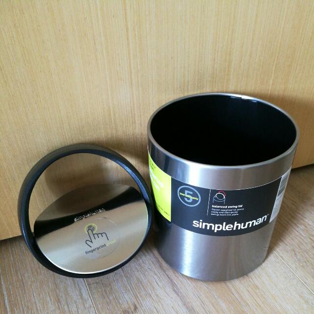 Pre Loved Simplehuman Countertop Trash Can 1 5 Litre Furniture