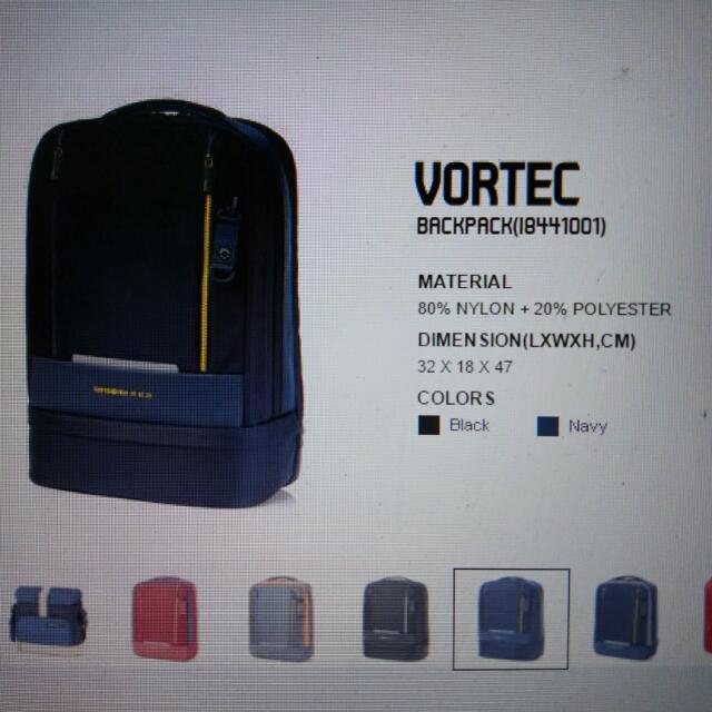 Samsonite Red Vortec Bagpack, Men's