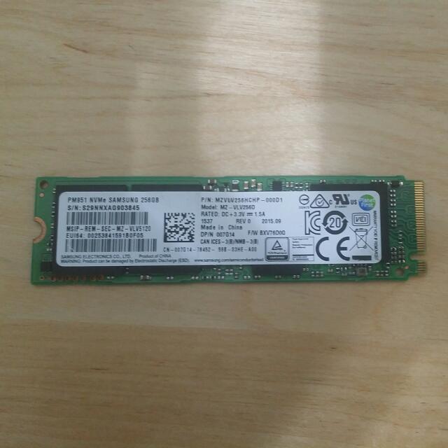 Samsung PM951 NVMe M.2 256gb SSD Computers Tech Parts