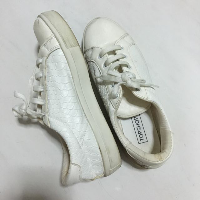 UP S 17 Topshop White Sneakers Trainers Women s Fashion