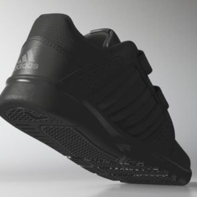 adidas black leather school shoes