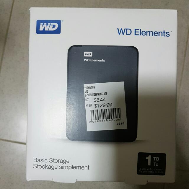 WD Elements External Hard Disk (Category: Hard Disks & Thumbdrives) located in Singapore. Submitted by zacl1 (Listing ID 83166495, Image 1). Description: .