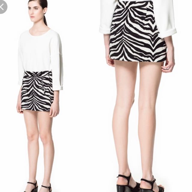 zebra print skirt zara