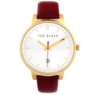 SALE! TED BAKER WATCH SILVER MAROON