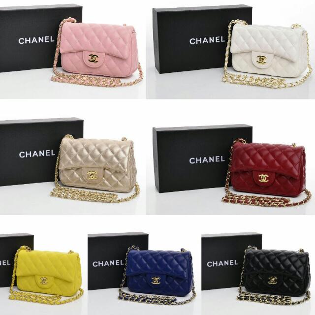 Chanel mini with adjustable pearl and gold-tone metal chain (Holiday  Packaging)
