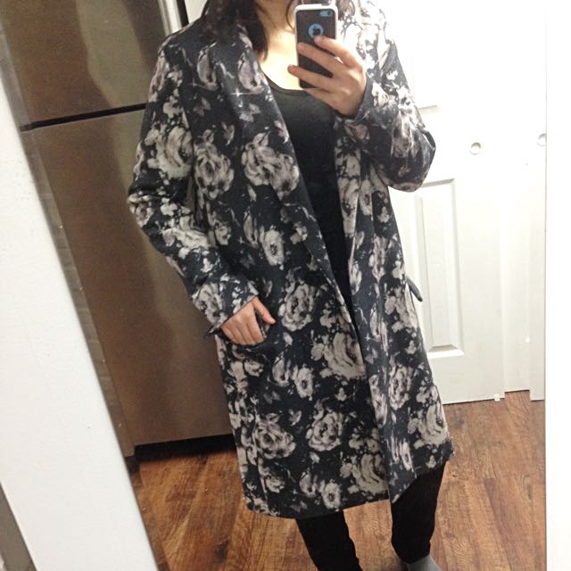 floral duster coat