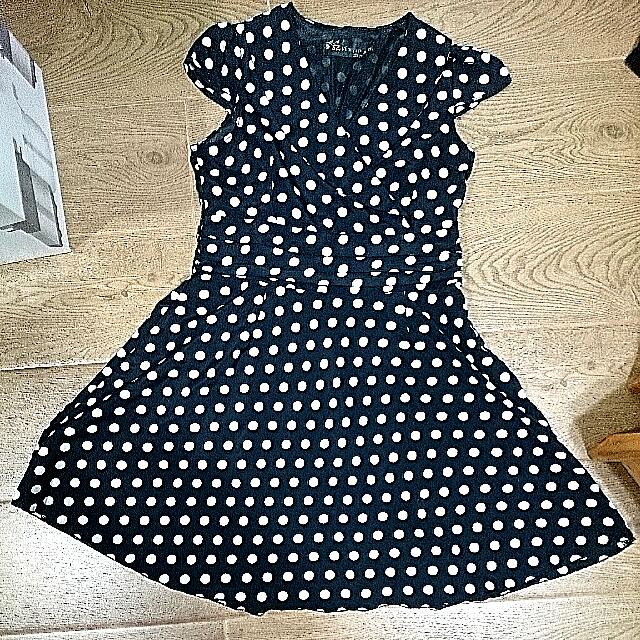 one piece dress black and white
