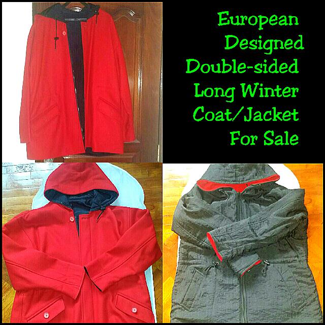 Clothing European Designed Adult Double Sided Long Winter Coat