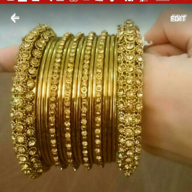 Golden discount colour bangles