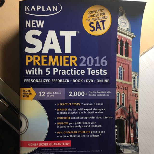 Kaplan New Sat Premier 2016 Practice Test Books Stationery
