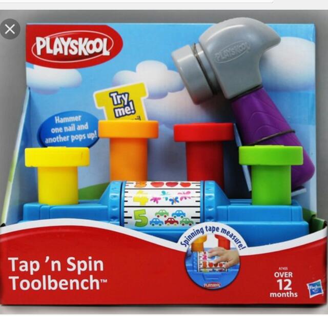 playskool tap n spin tool bench