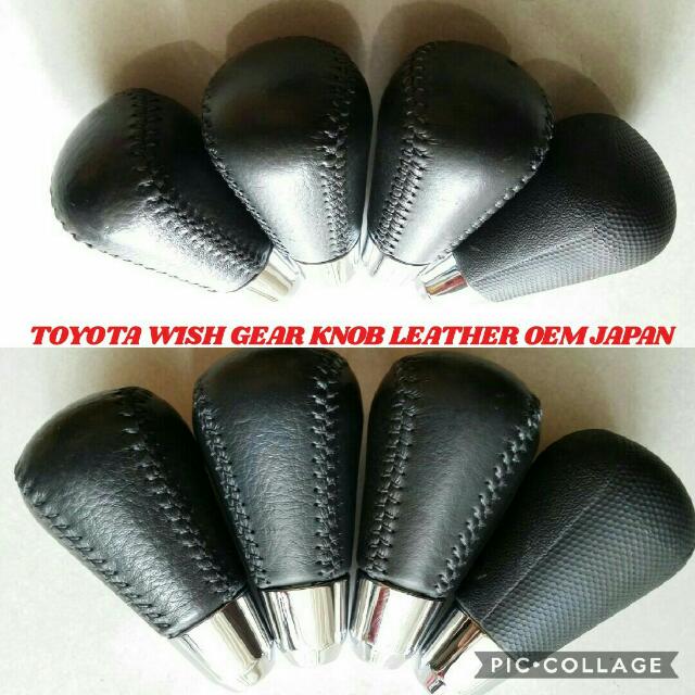 TOYOTA WISH ESTIMA ALPHARD VELLFIRE GEAR KNOB LEATHER JAPAN Auto
